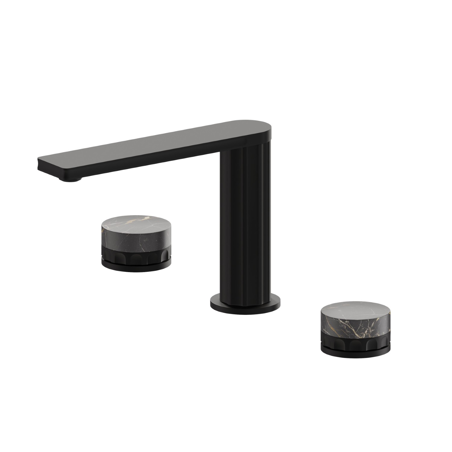 3-hole basin group. 1/2” T piece - finish Matt Black