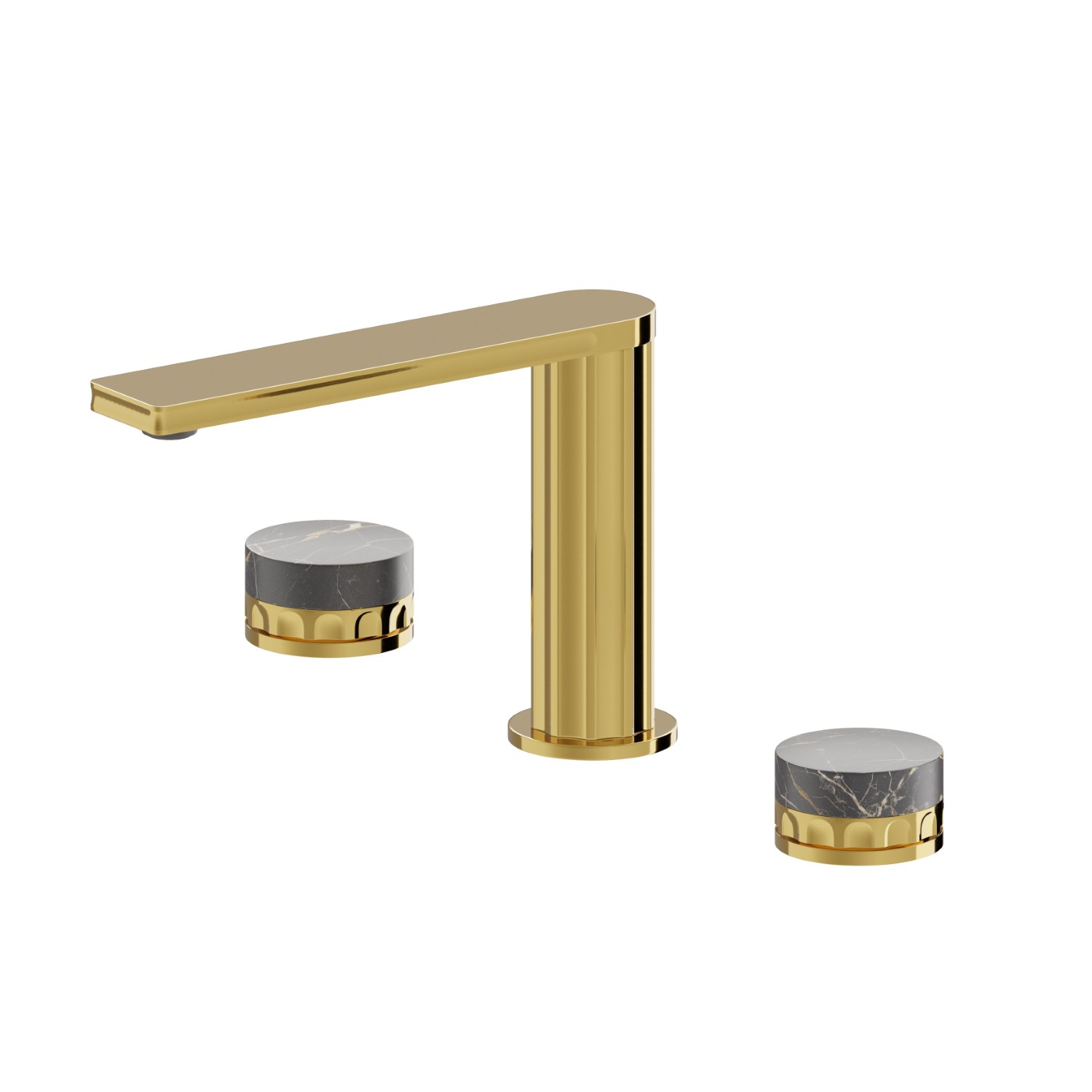 Gruppo lavabo 3 fori - finitura PVD Glossy Gold