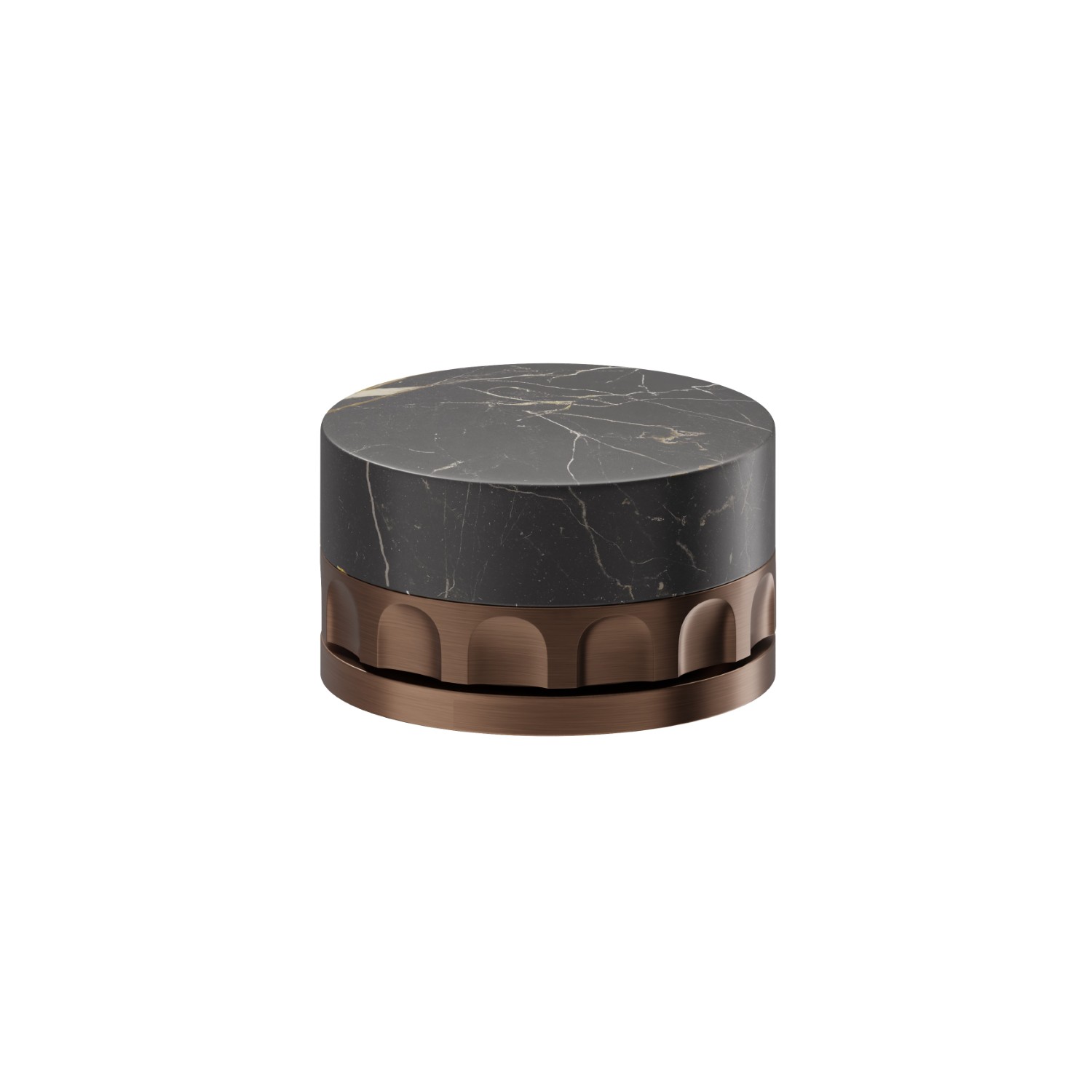 Single lever deck-mounted washbasin control - finish PVD Brushed Copper Bronze