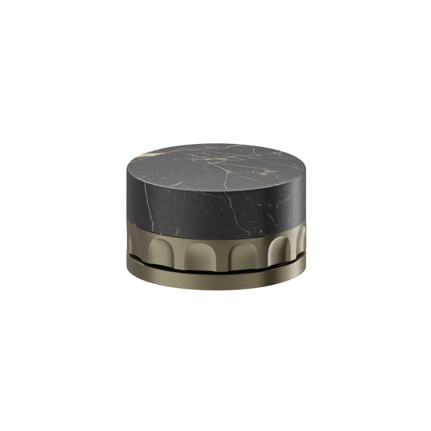 Single lever deck-mounted washbasin control - finish PVD Brushed Pale Gold