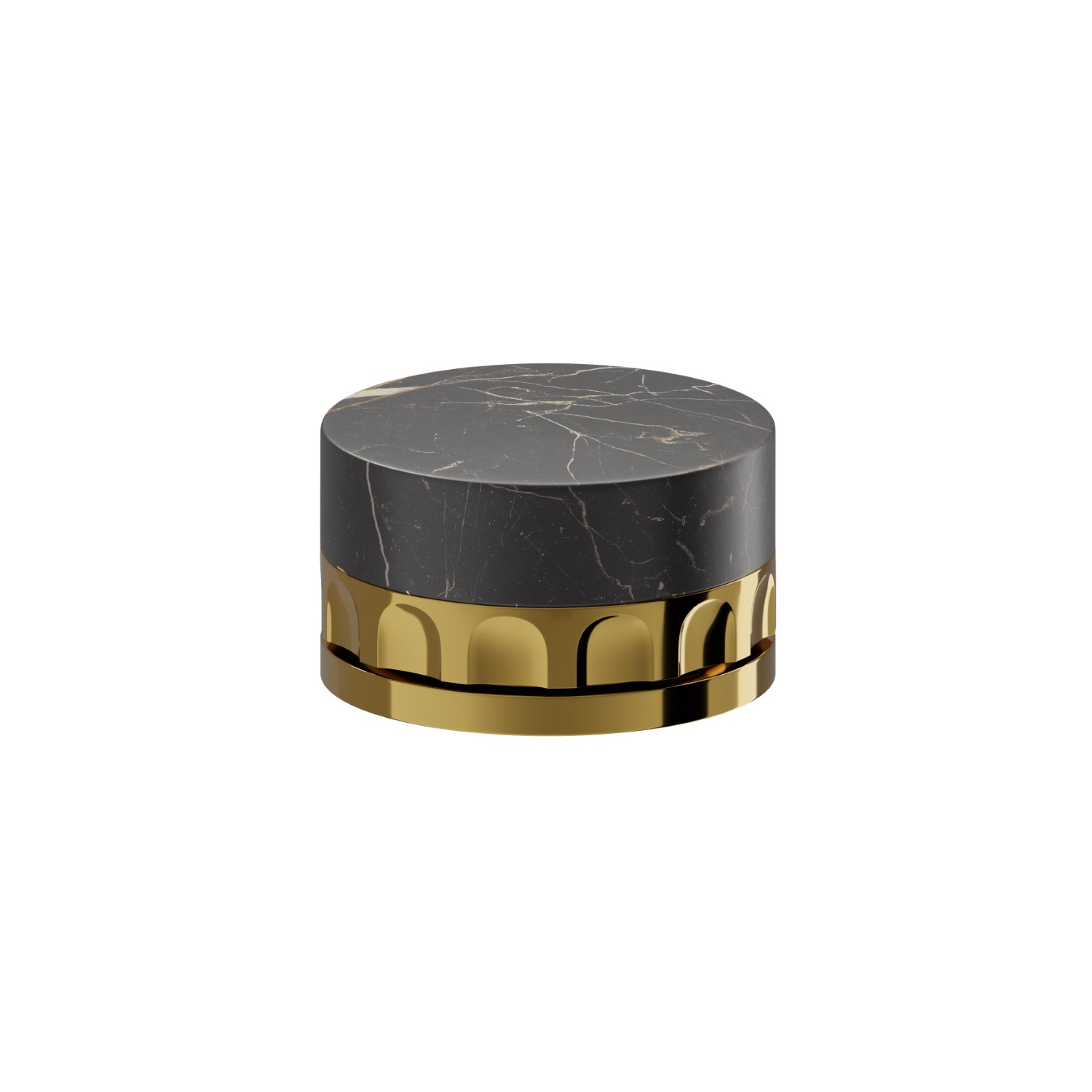 Single lever deck-mounted washbasin control - finish PVD Glossy Gold