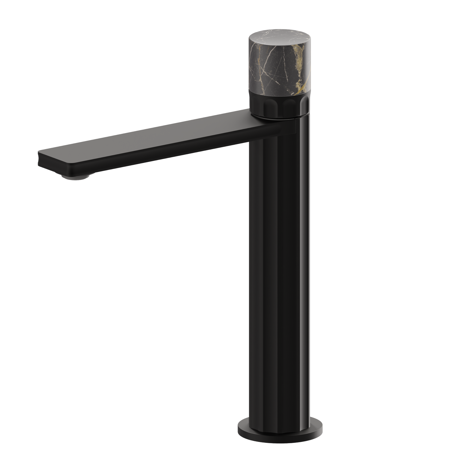 Single lever mixer, medium version for above counter basin - finish Matt Black