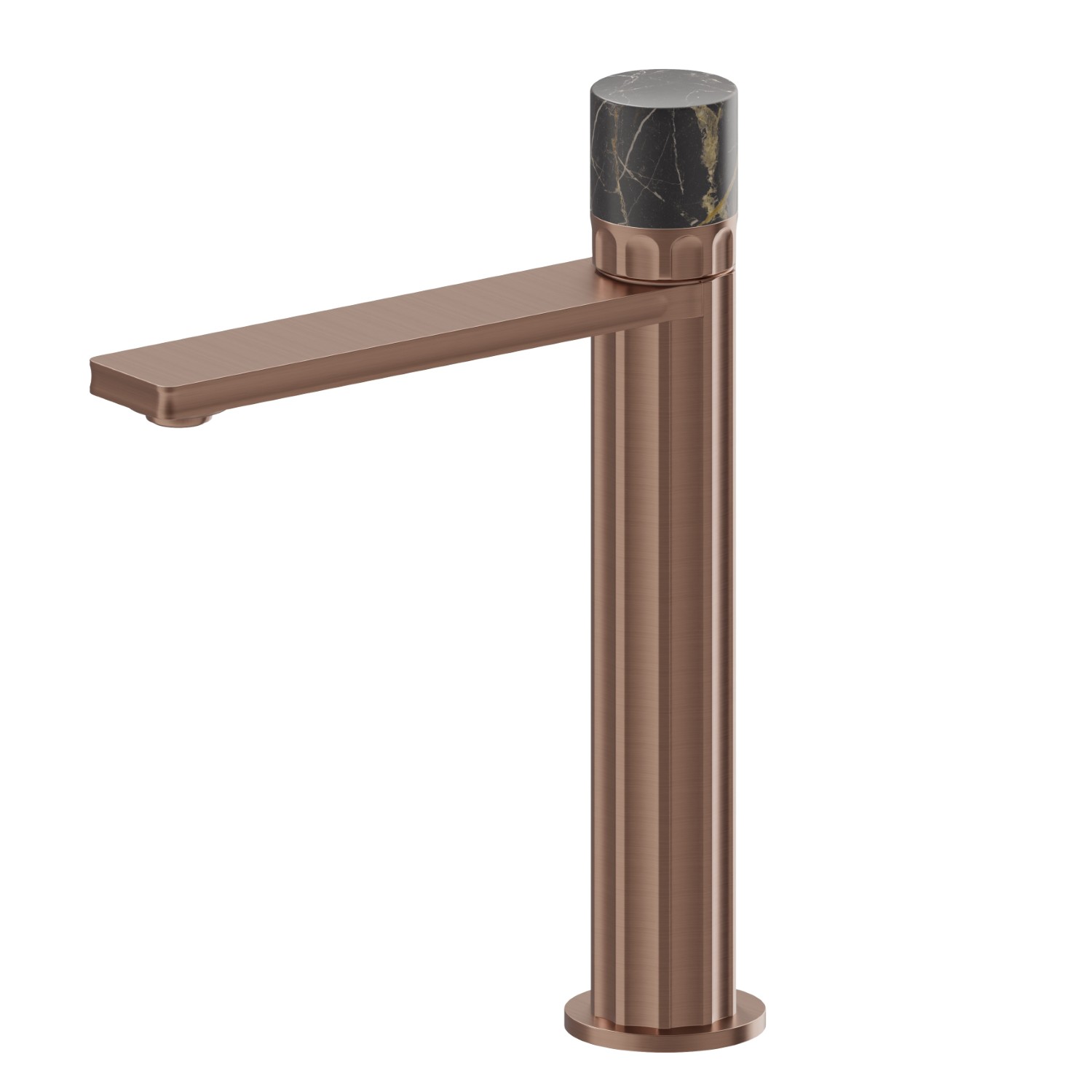 Single lever mixer, medium version for above counter basin - finish PVD Brushed Copper Bronze