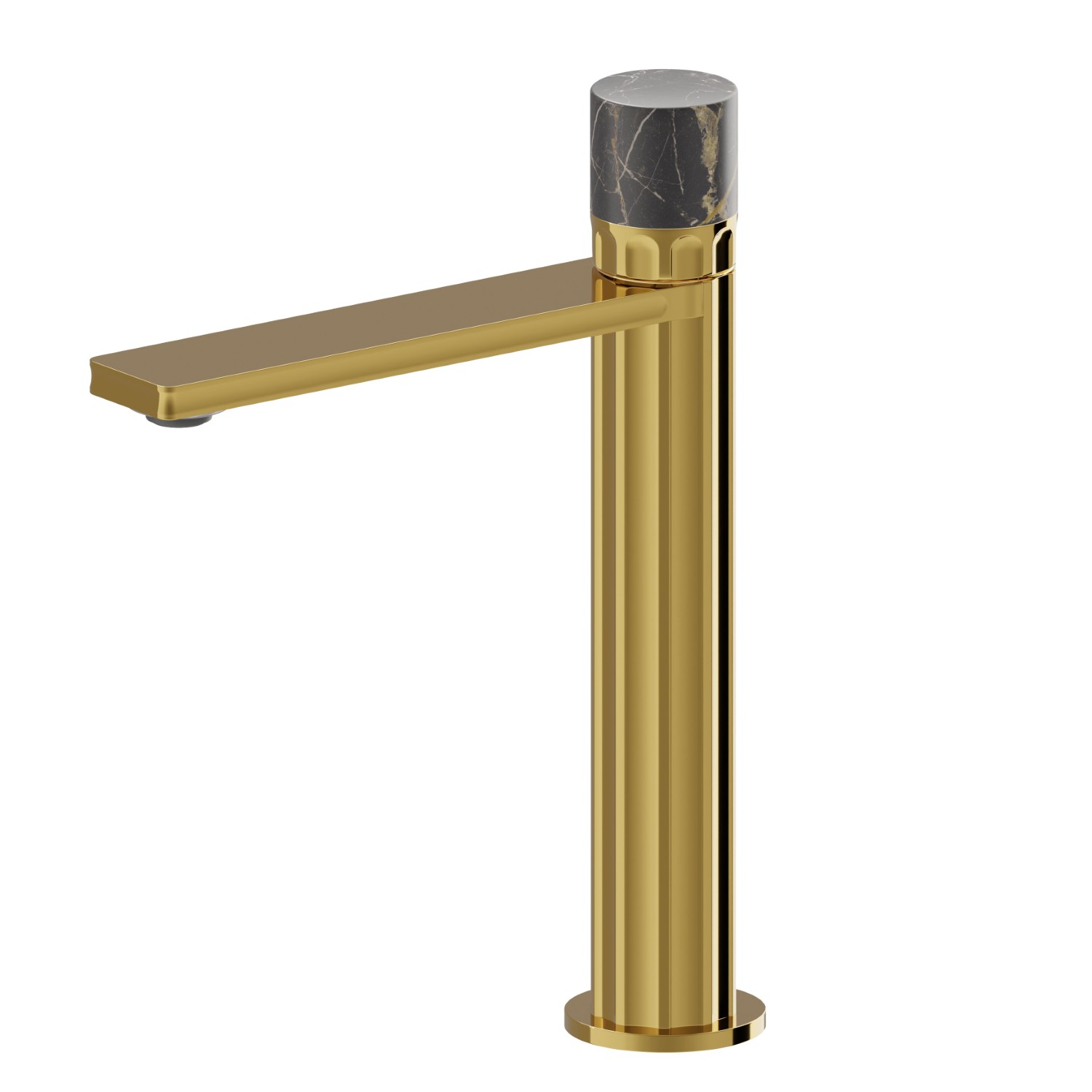 Single lever mixer, medium version for above counter basin - finish PVD Glossy Gold