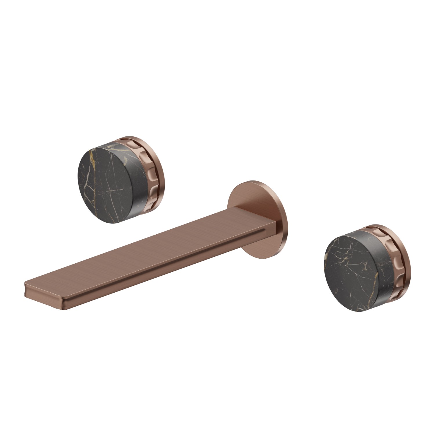 3-hole wall-mounted washbasin group - finish PVD Brushed Copper Bronze