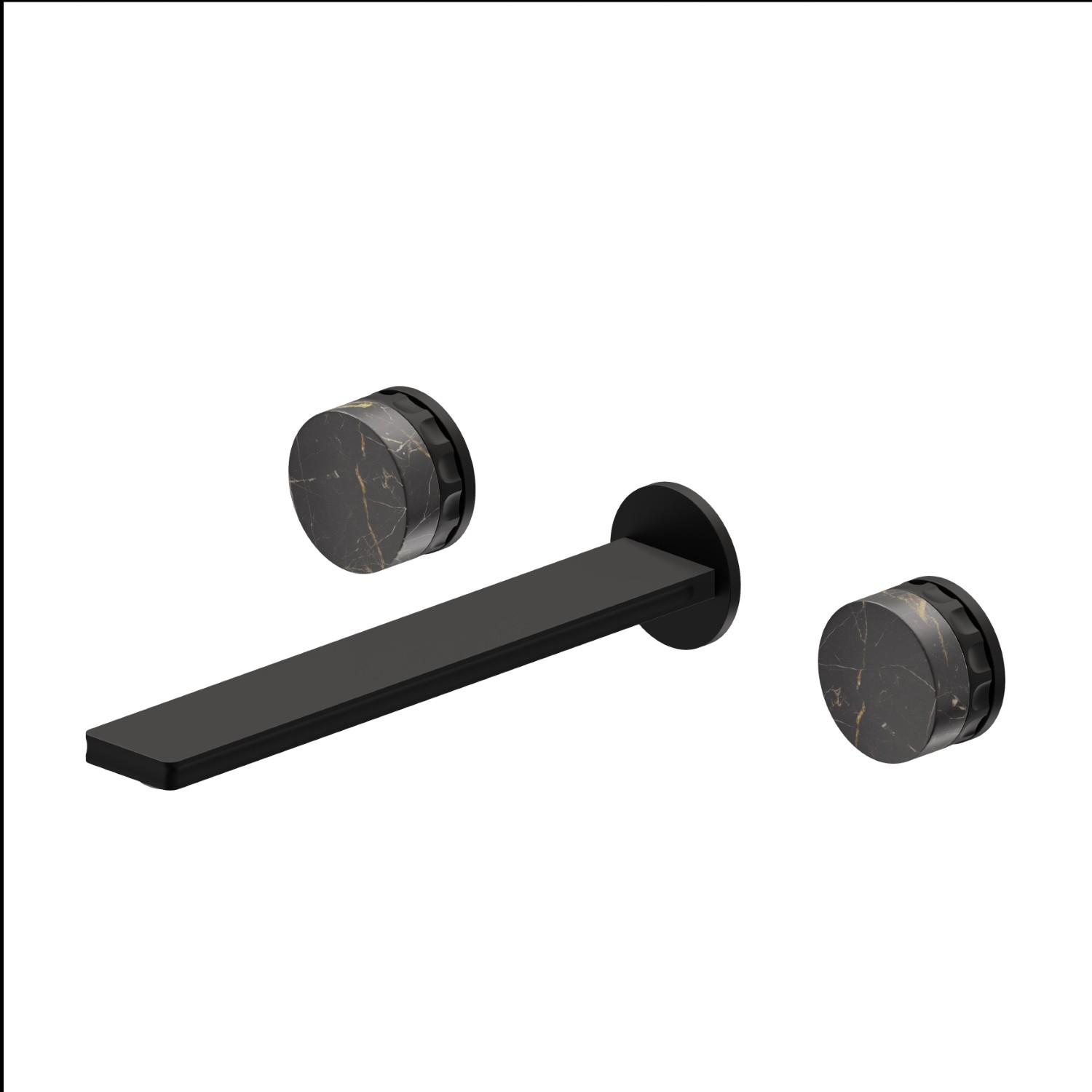 3-hole wall-mounted washbasin group - finish Matt Black