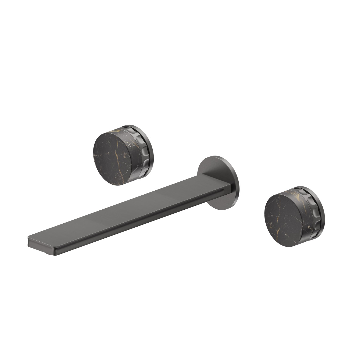 3-hole wall-mounted washbasin group - finish PVD Brushed Gun Metal