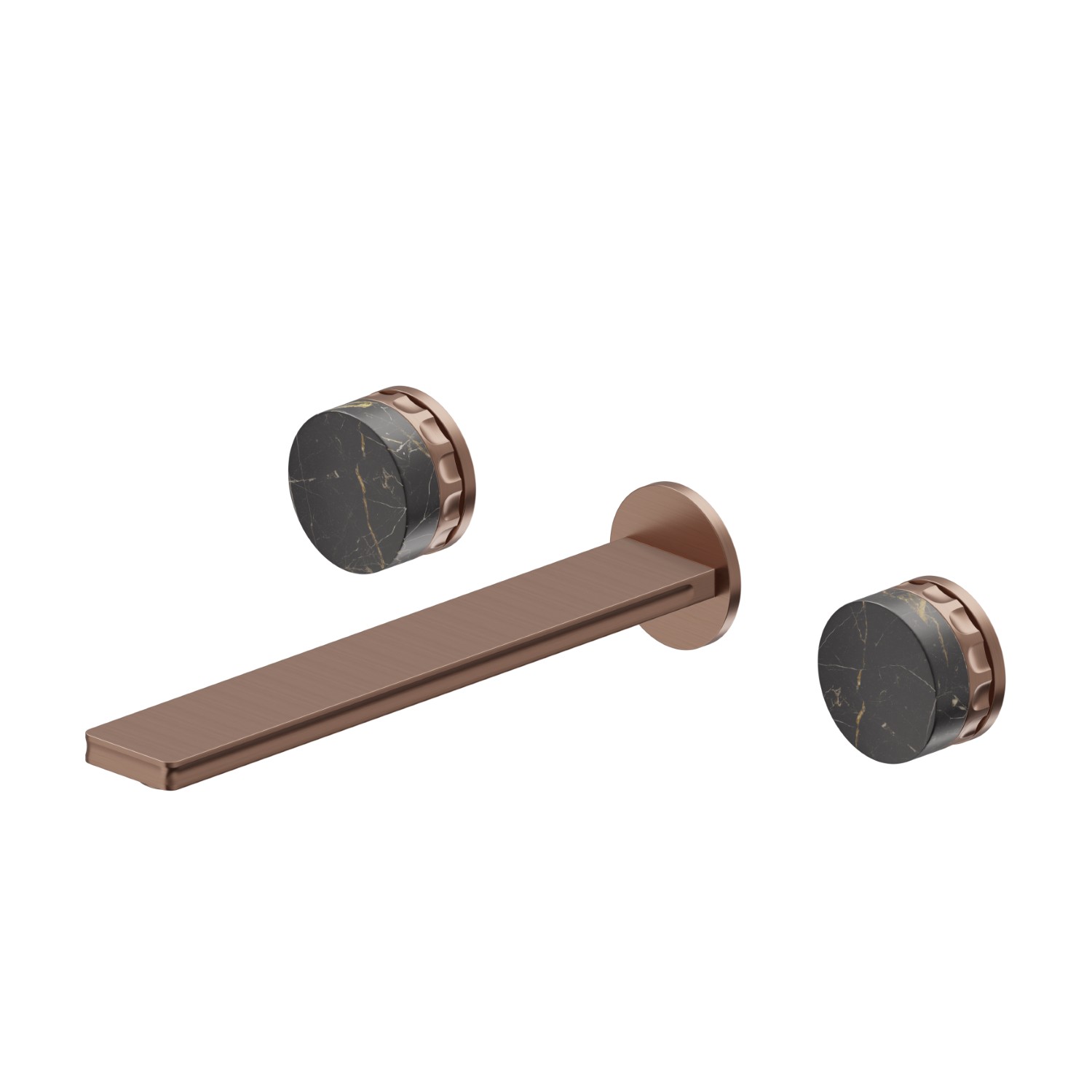 3-hole wall-mounted washbasin group - finish PVD Brushed Copper Bronze