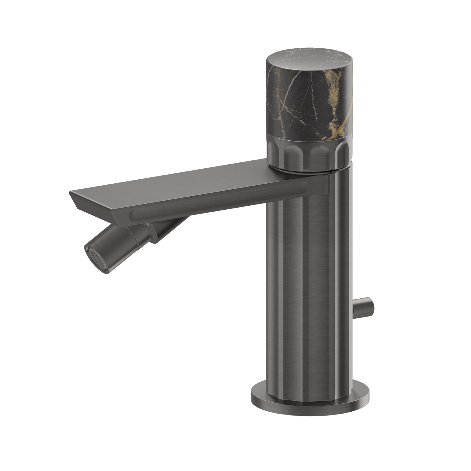 Miscelatore monocomando per bidet - finitura PVD Brushed Gun Metal