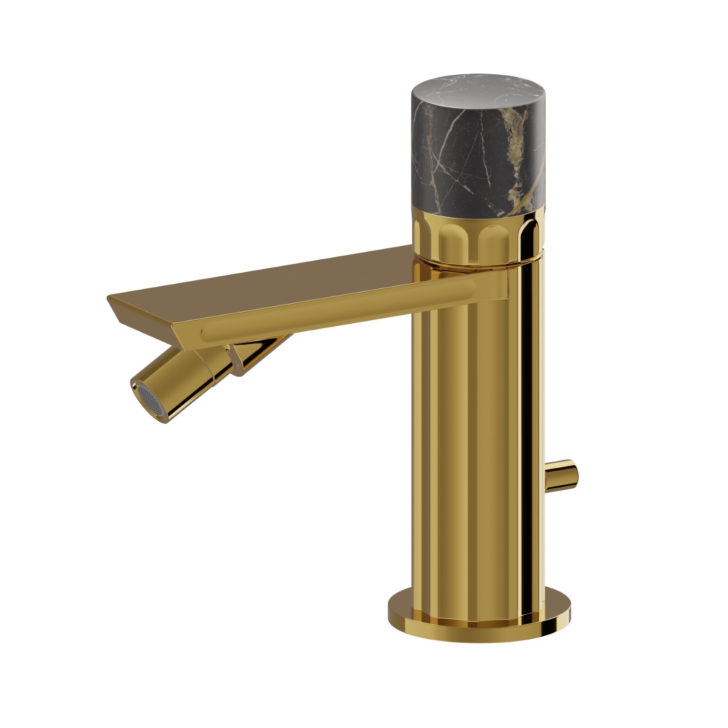 Single lever bidet mixer basin group - finish PVD Glossy Gold