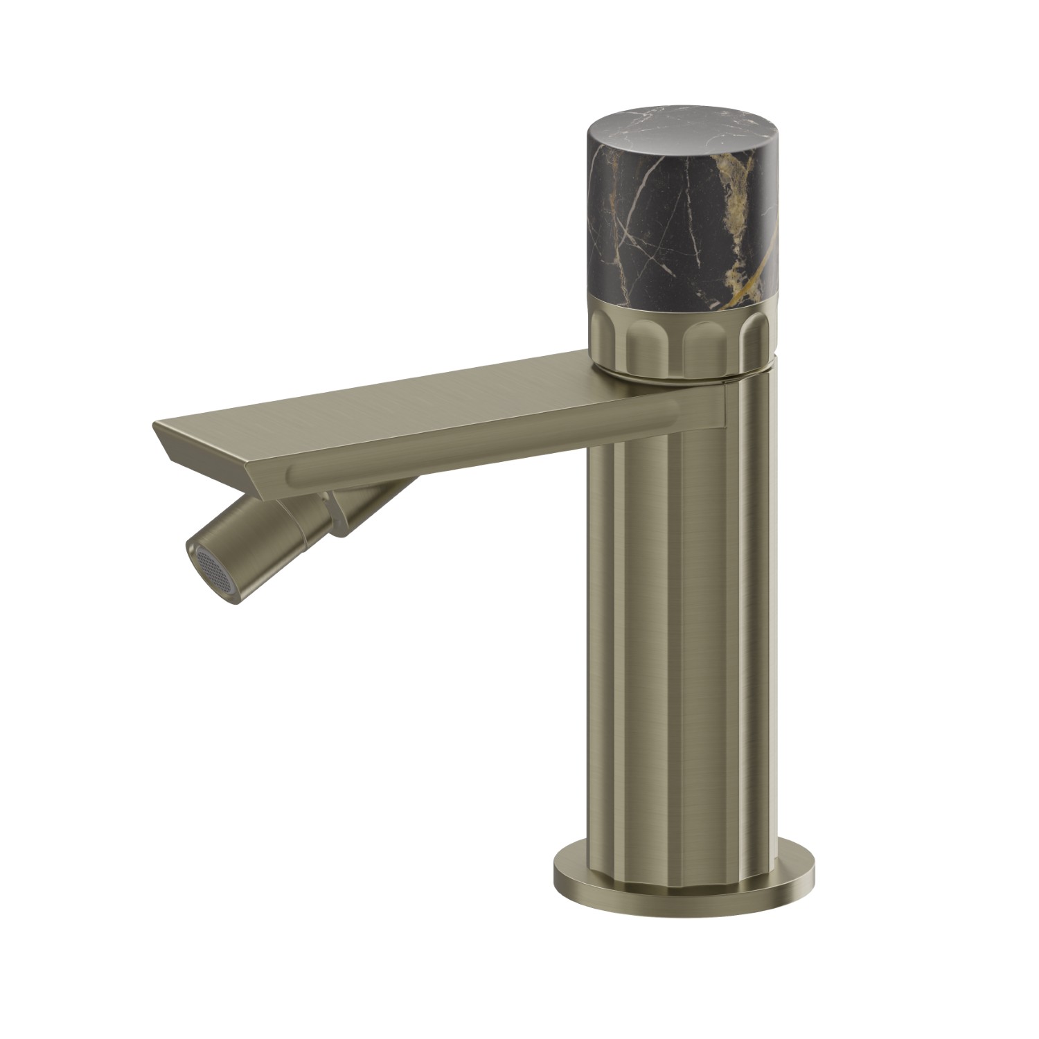 Single lever bidet mixer basin group - finish PVD Brushed Pale Gold