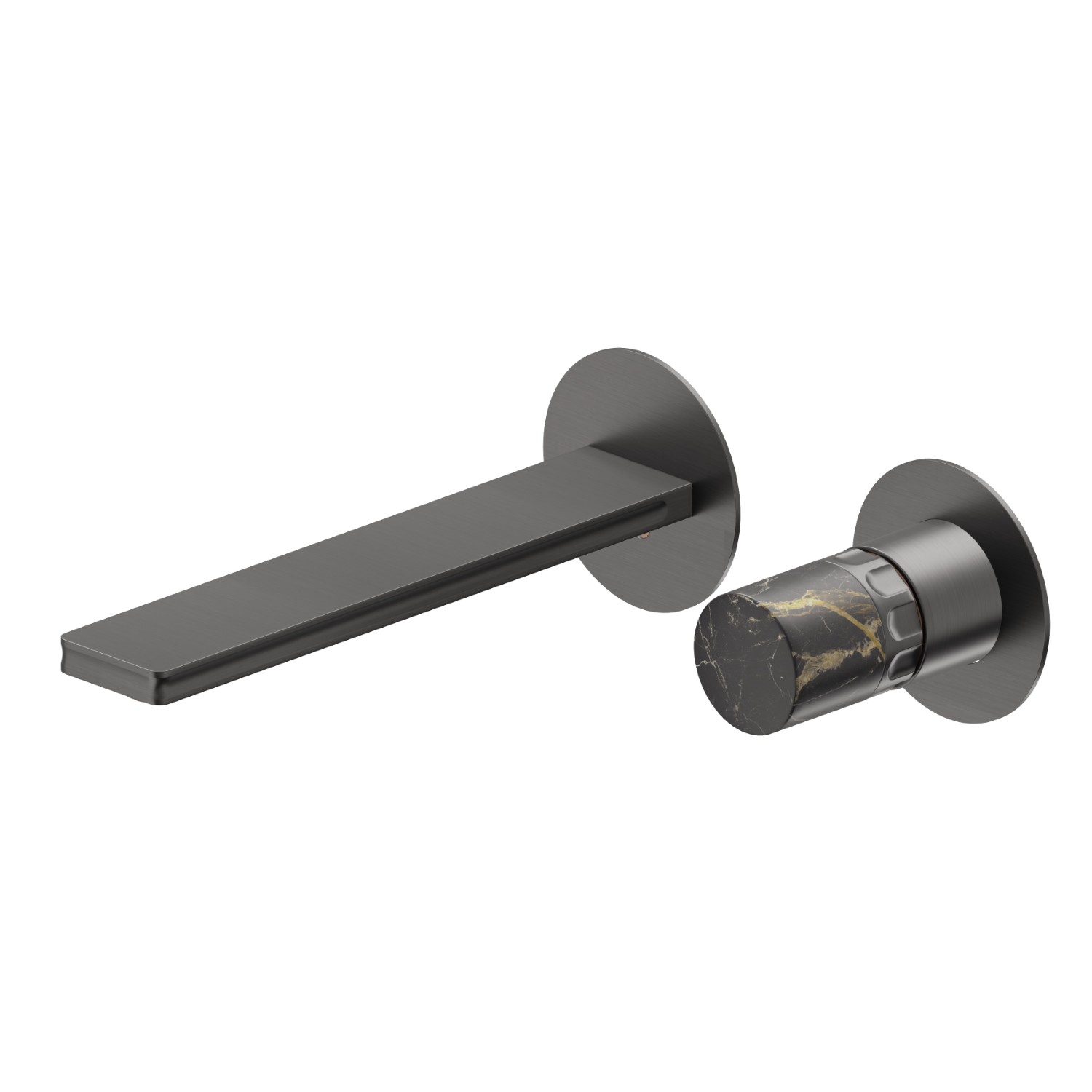 2-hole wall-mounted washbasin group - finish PVD Brushed Gun Metal