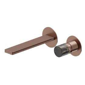 2-hole wall-mounted washbasin group - finish PVD Brushed Copper Bronze