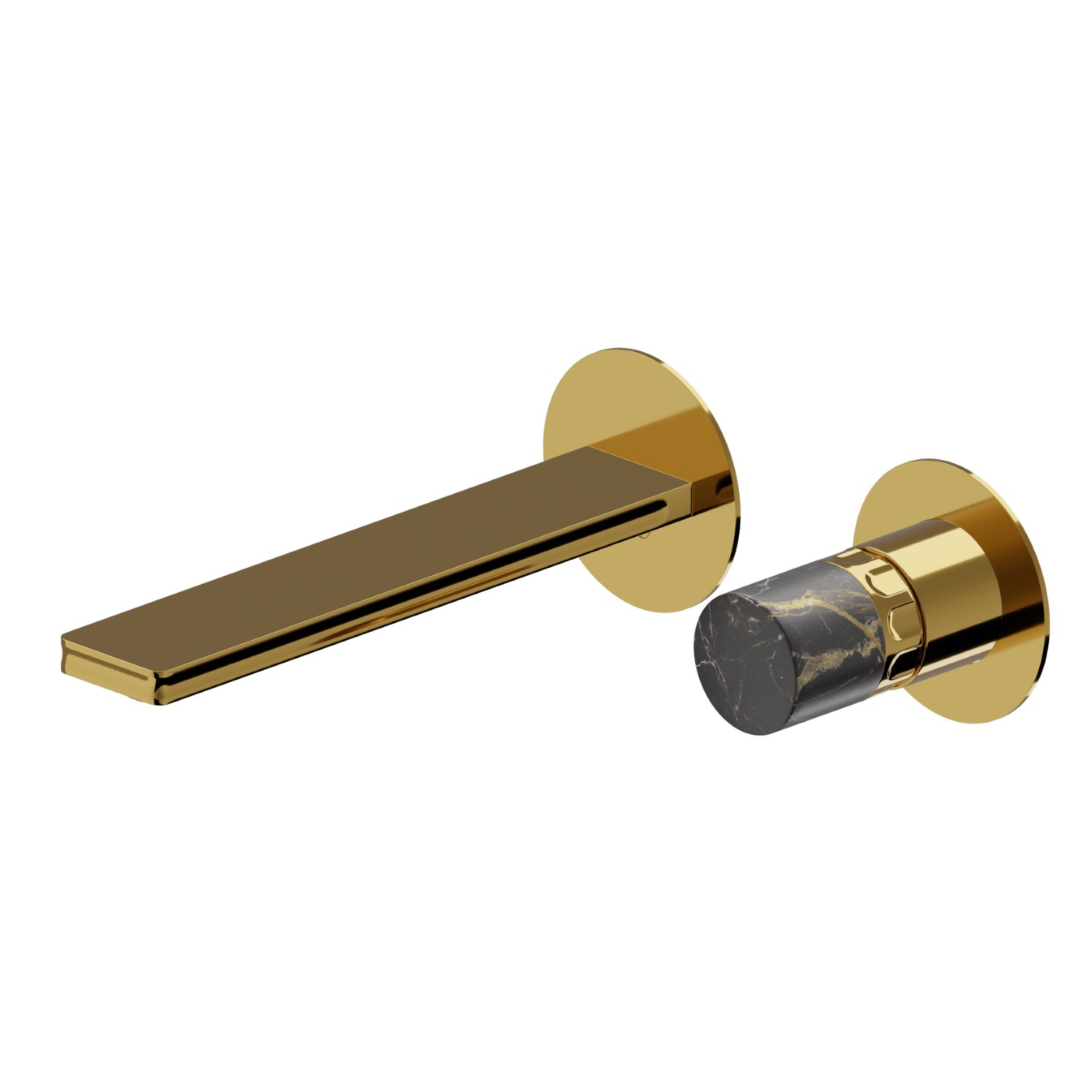 2-hole wall-mounted washbasin group - finish PVD Glossy Gold