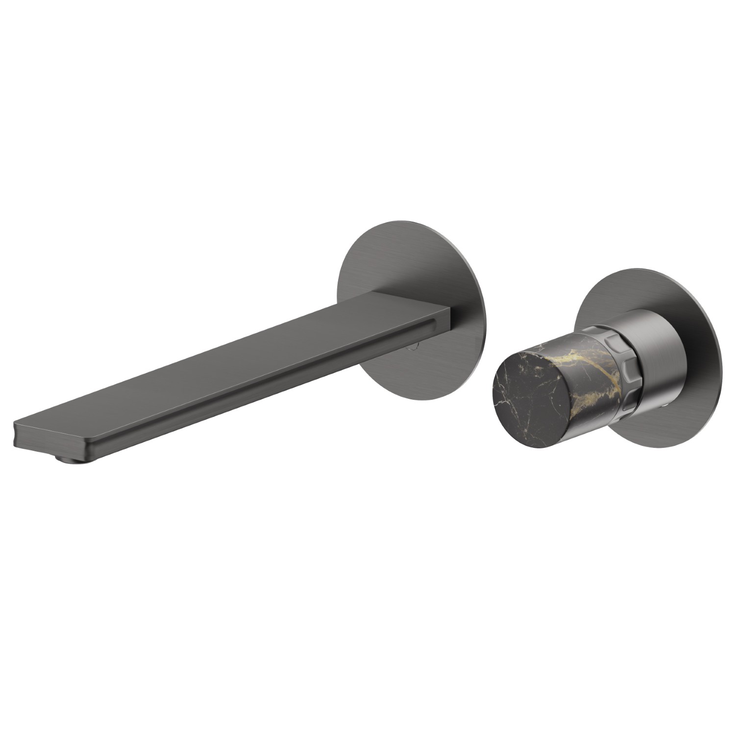 Wand-2 loch mischbatterie - oberfläche PVD  Gun Metal gebürstet