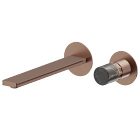2-hole wall-mounted washbasin group - finish PVD Brushed Copper Bronze