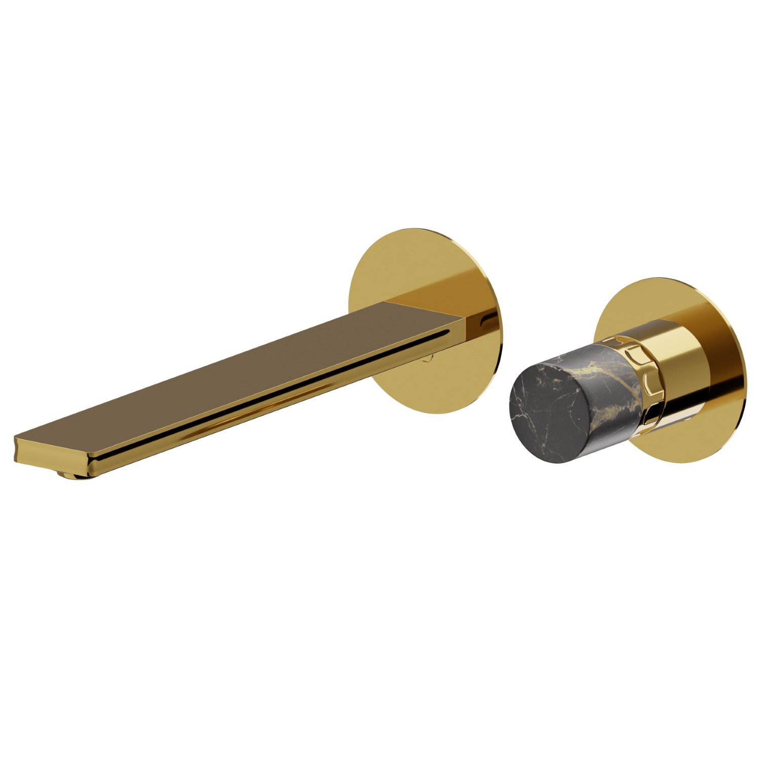 2-hole wall-mounted washbasin group - finish PVD Glossy Gold