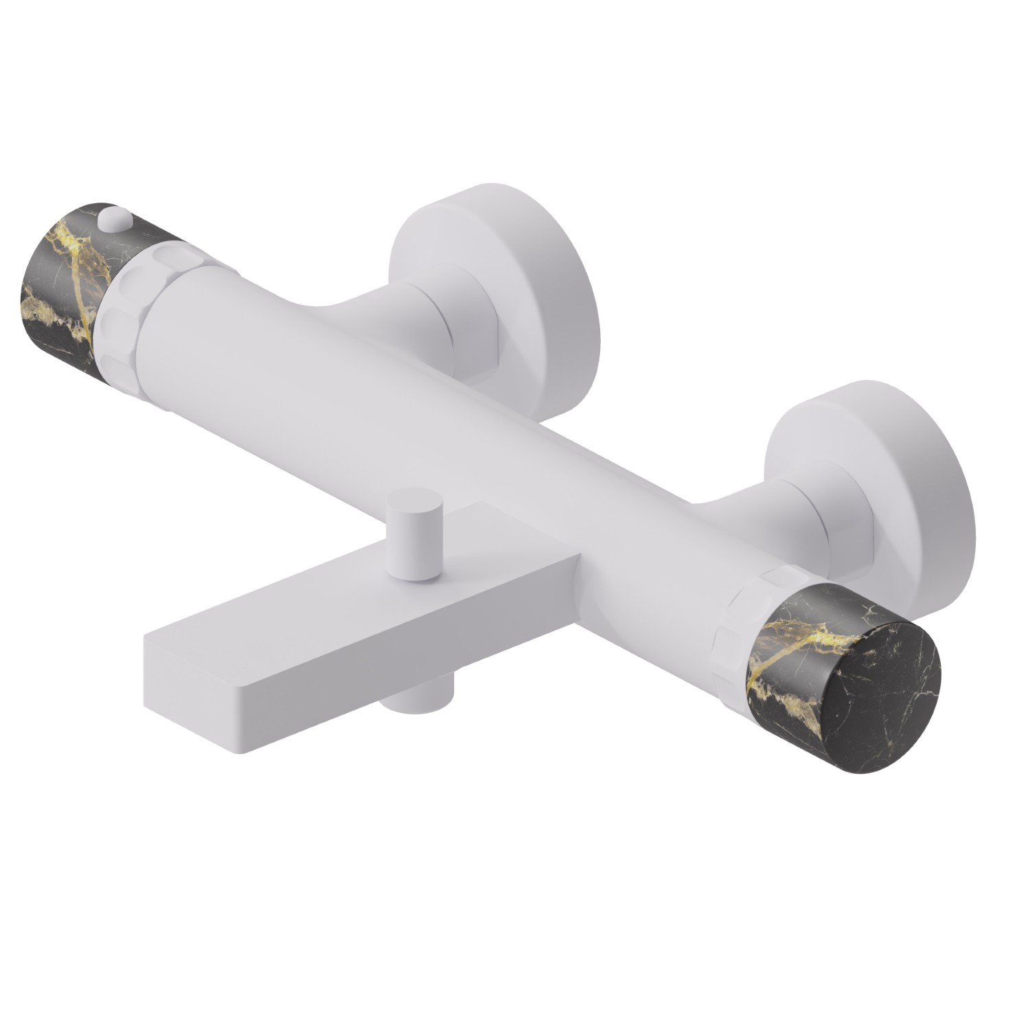 Bath external thermostatic mixer - finish Matt White