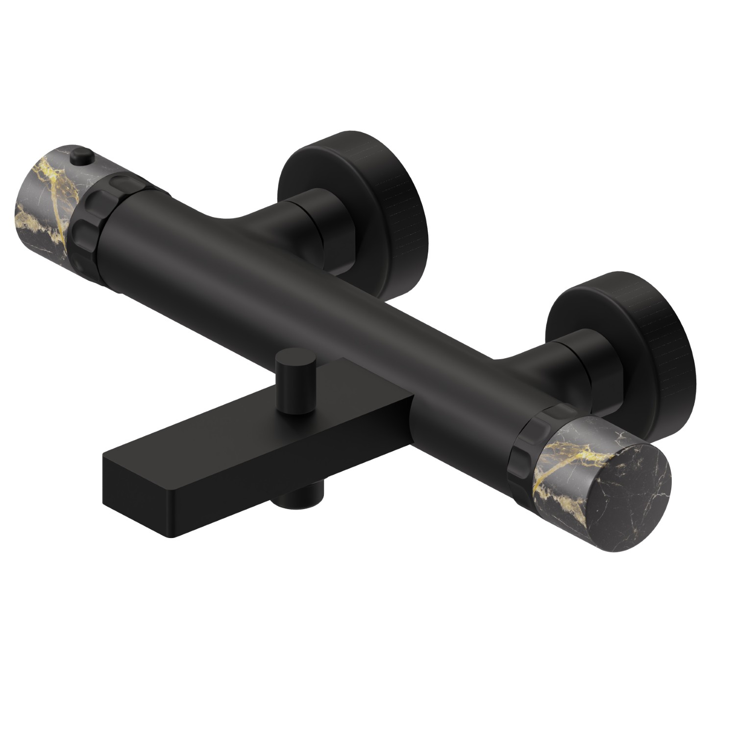 Bath external thermostatic mixer - finish Matt Black