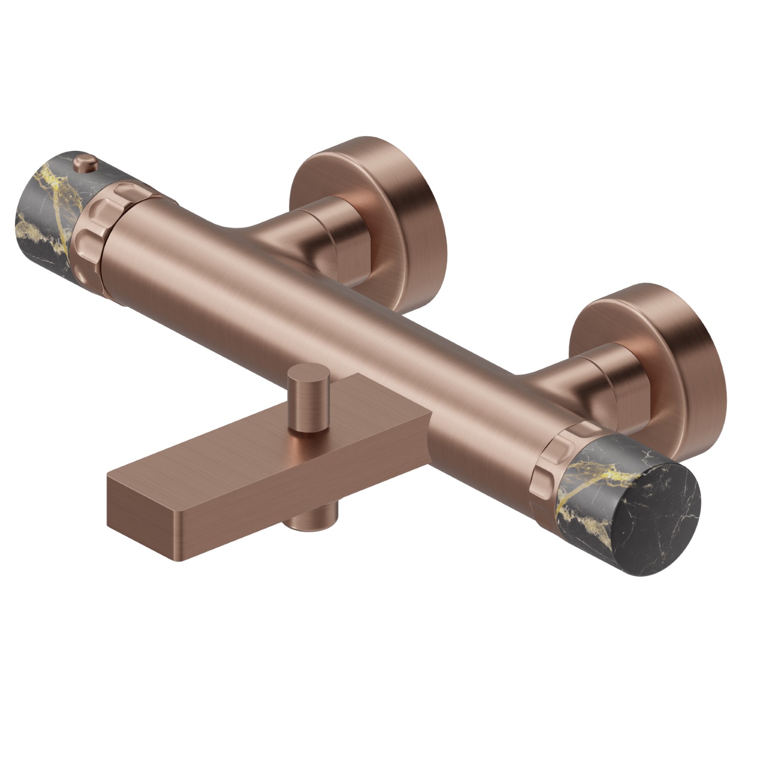 Bath external thermostatic mixer - finish PVD Brushed Copper Bronze