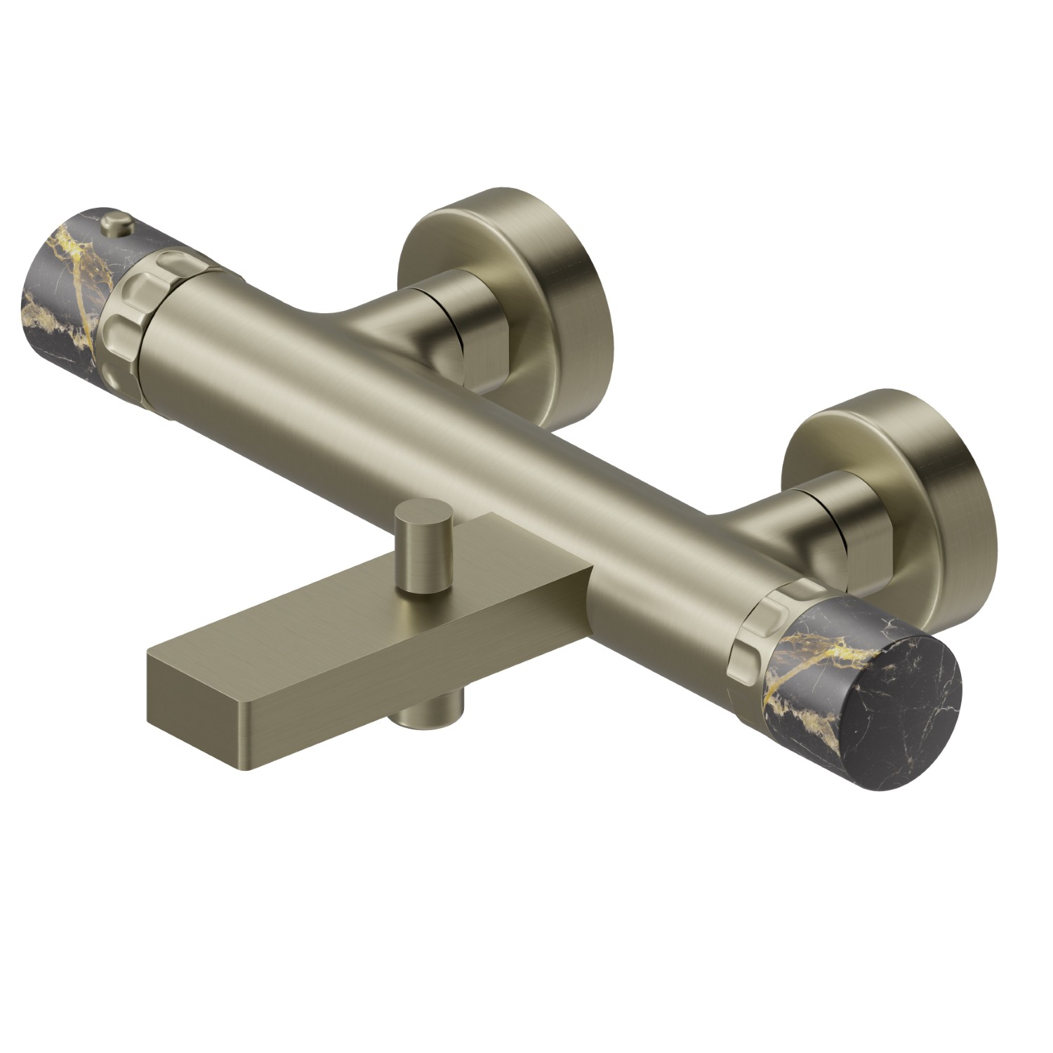 Bath external thermostatic mixer - finish PVD Brushed Pale Gold