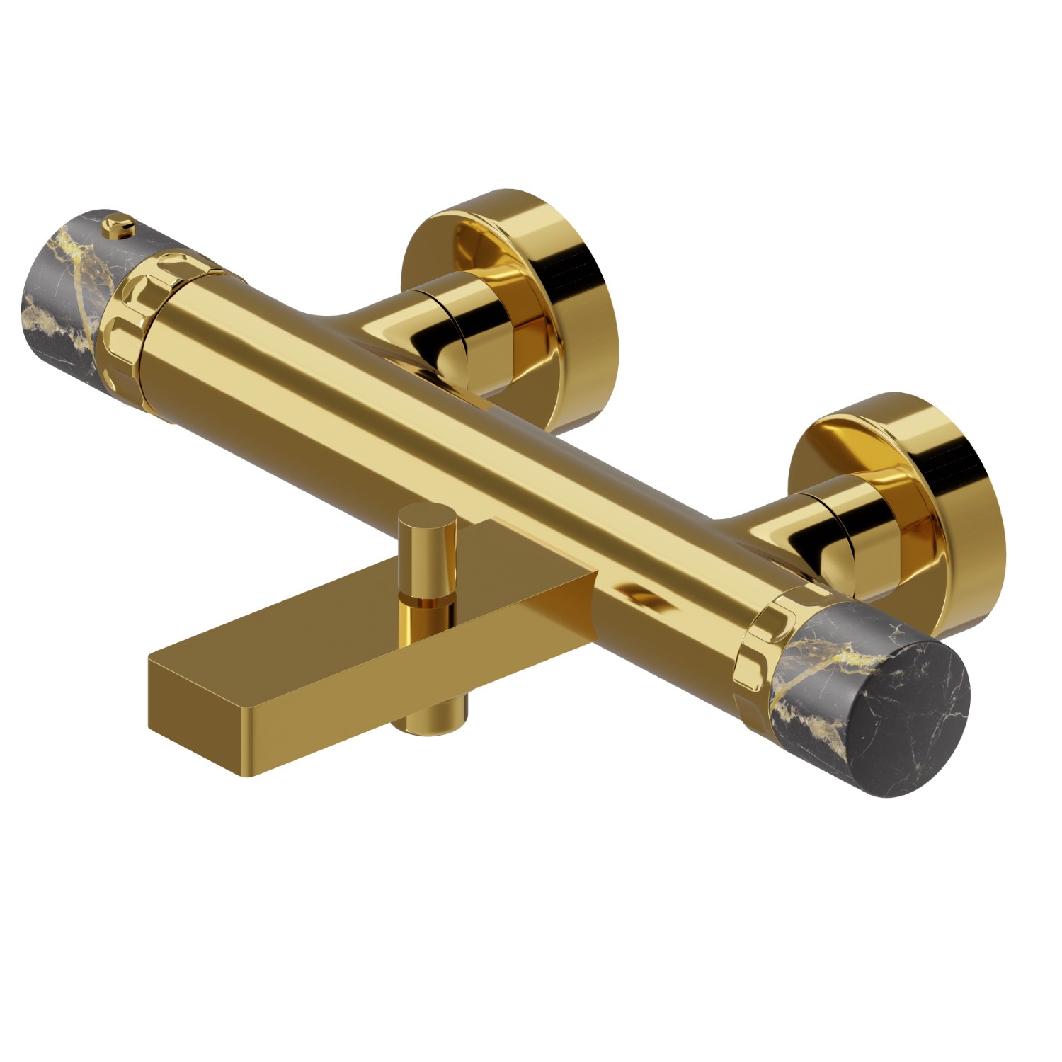 Bath external thermostatic mixer - finish PVD Glossy Gold