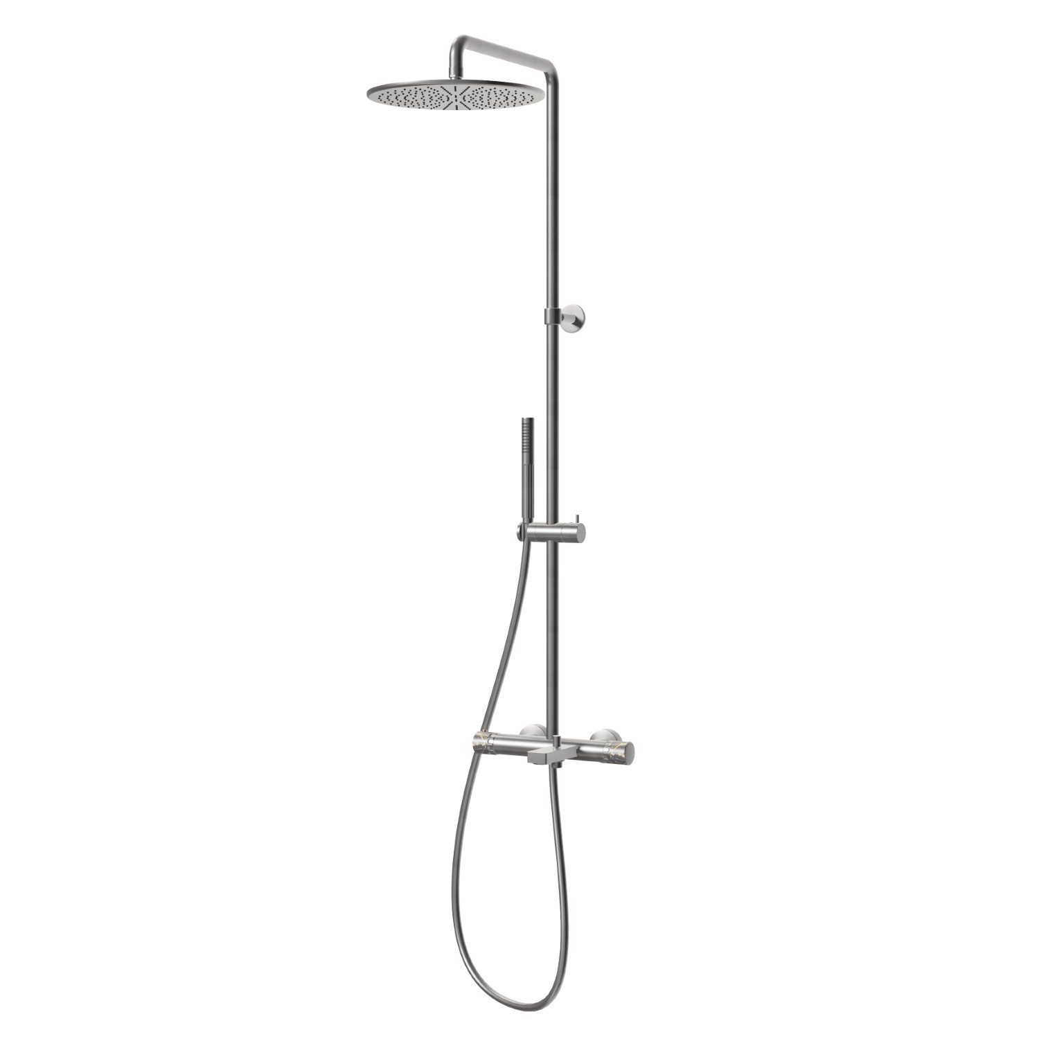 Colonna vasca corpo freddo. - finitura PVD Brushed Gun Metal