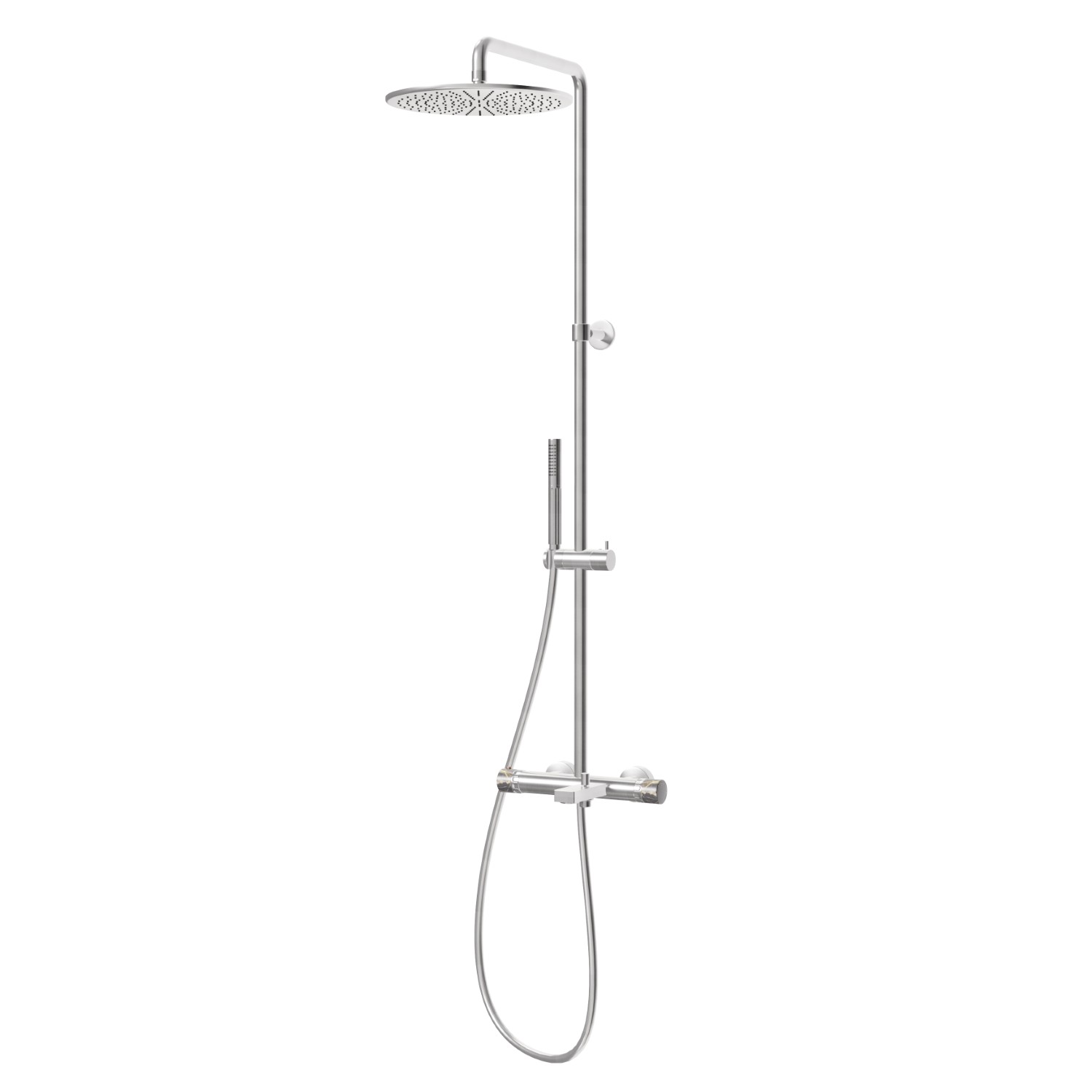 Cold body bath column - finish PVD Brushed steel