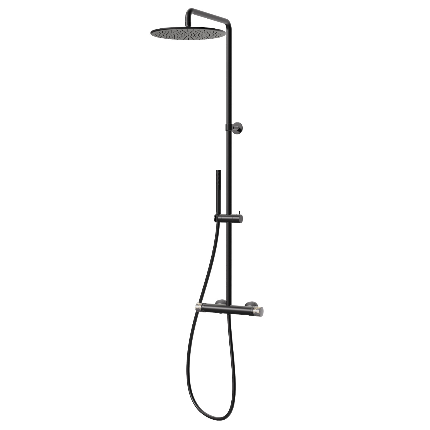 Cold body shower column - finish Matt Black