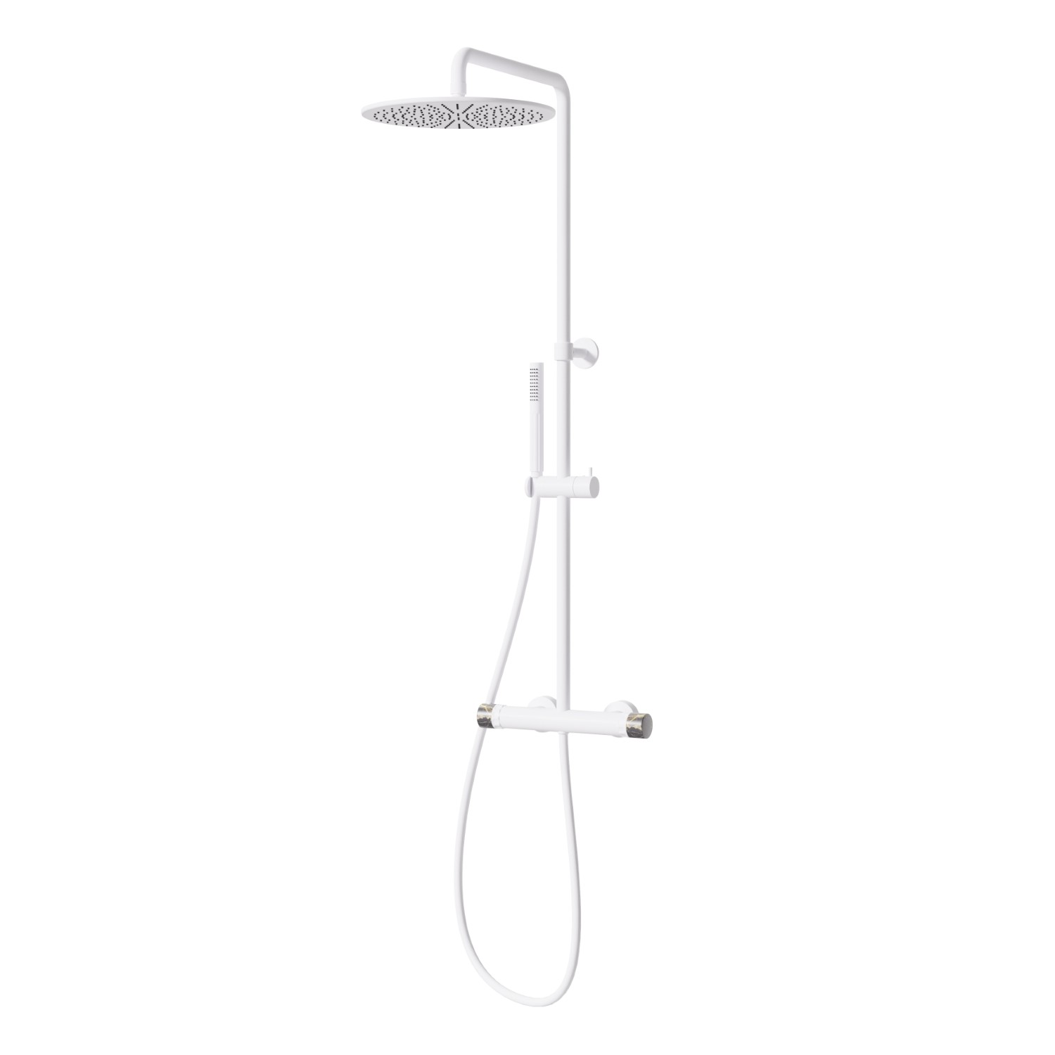 Colonna doccia corta, corpo freddo. - finitura Bianco opaco