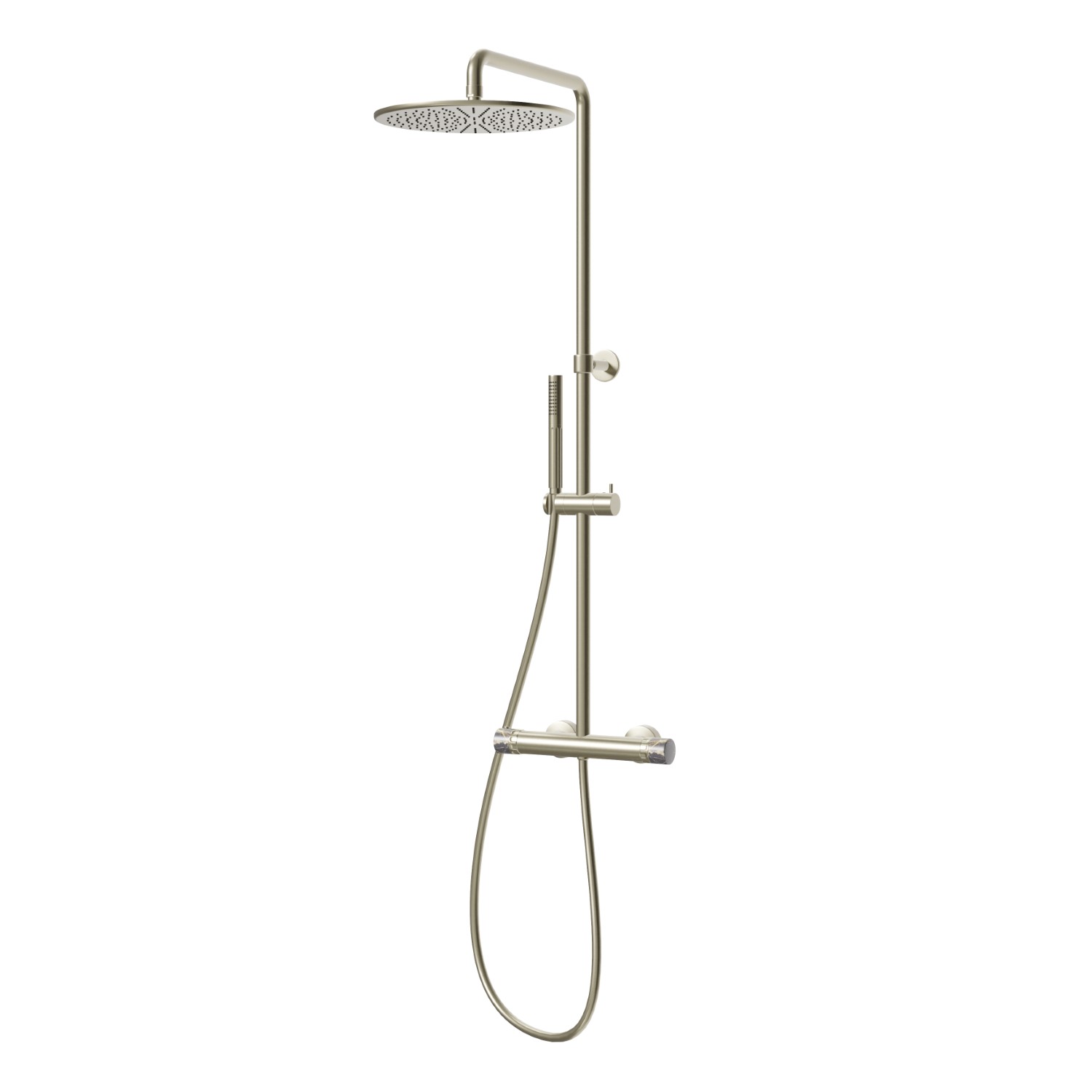 Colonna doccia corta, corpo freddo. - finitura PVD Brushed Pale Gold