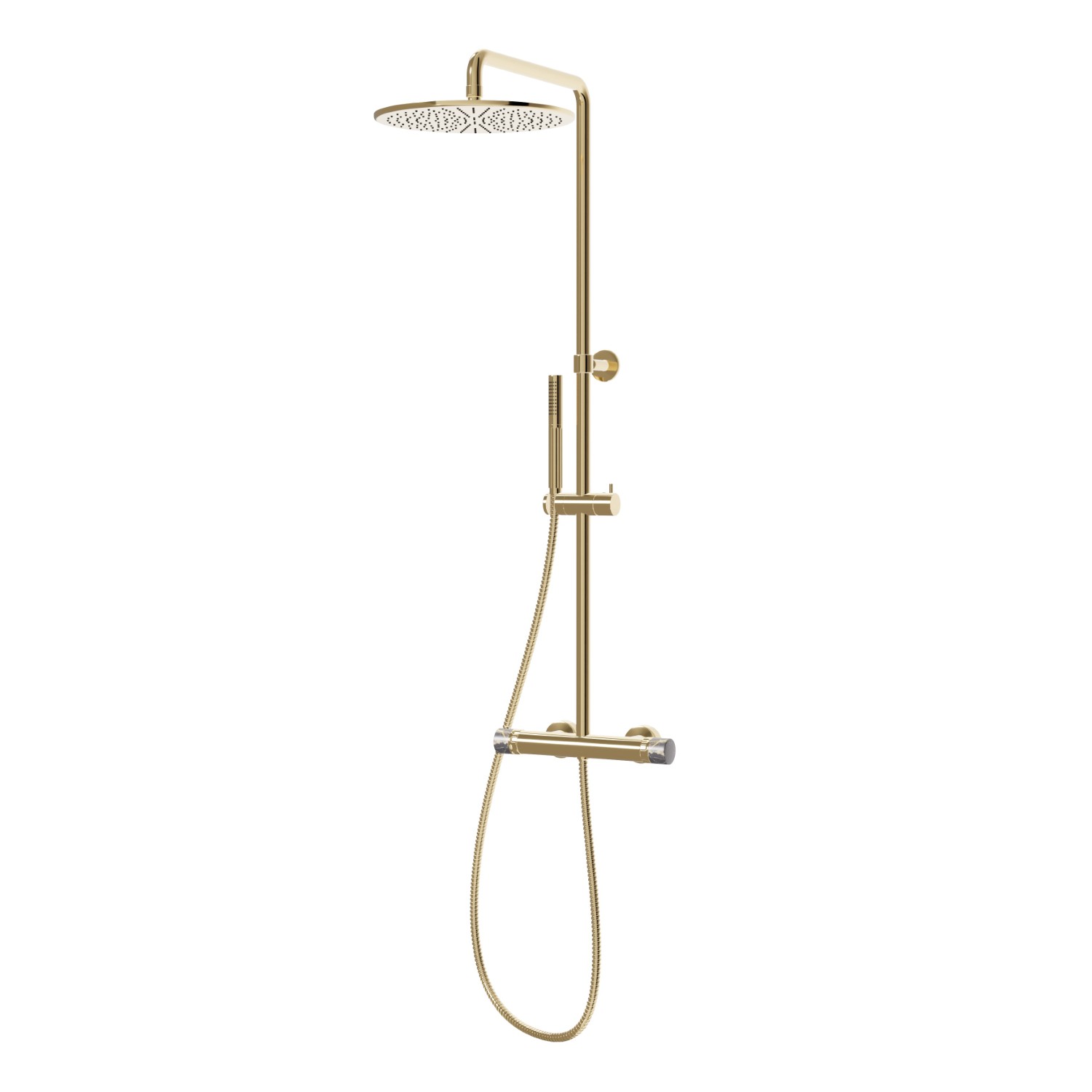 Colonna doccia corta, corpo freddo. - finitura PVD Glossy Gold