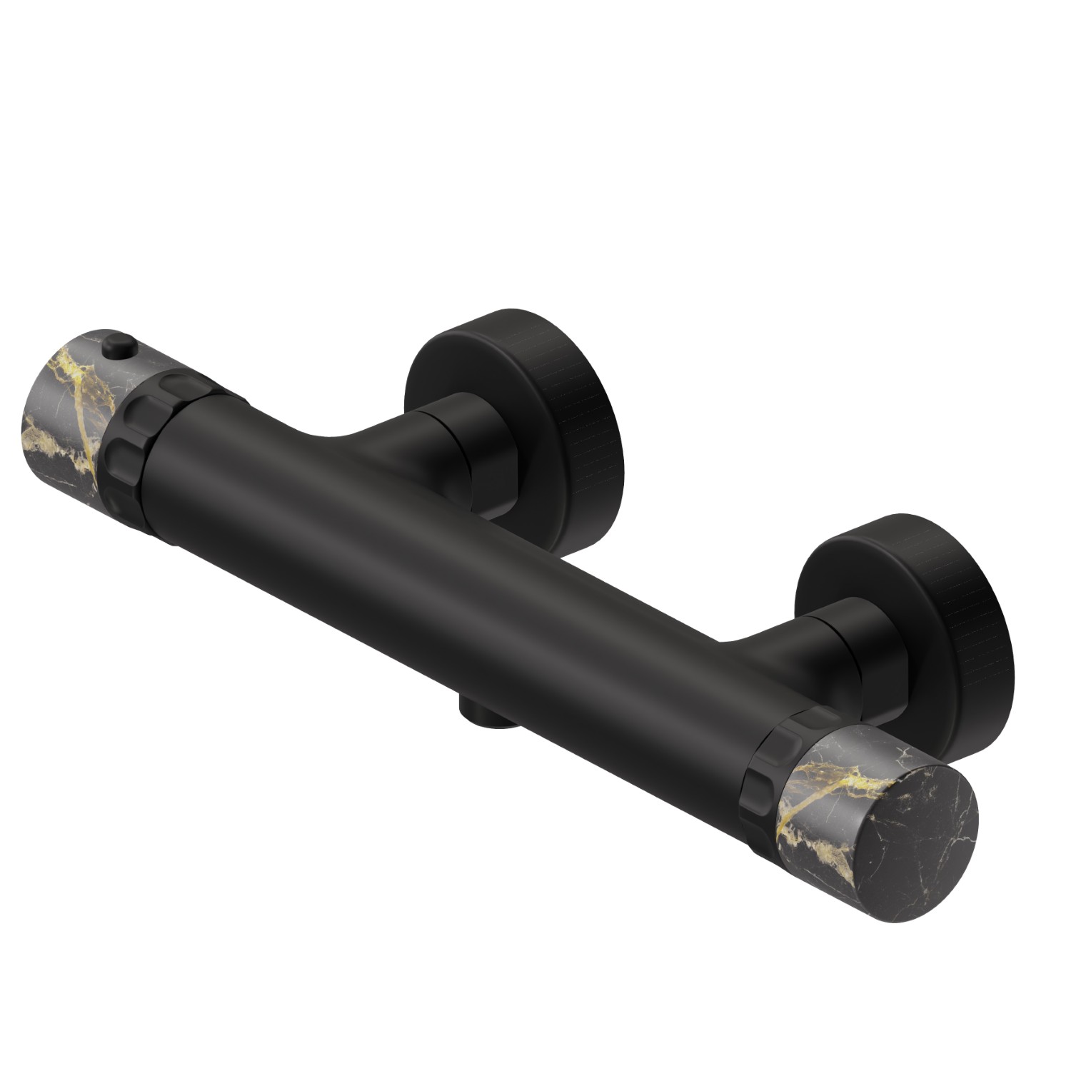 Exposed shower thermostatic mixer - finish Matt Black