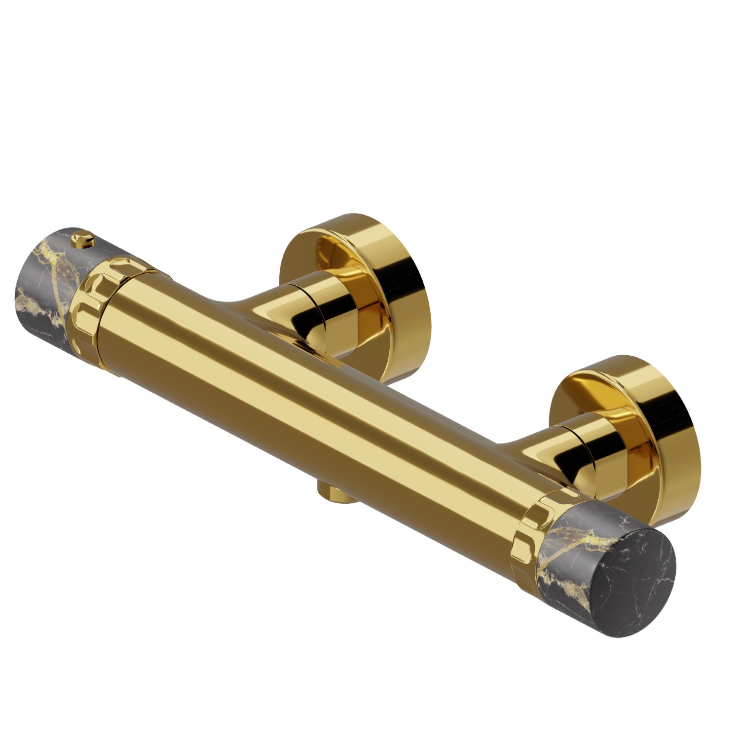 Exposed shower thermostatic mixer - finish PVD Glossy Gold