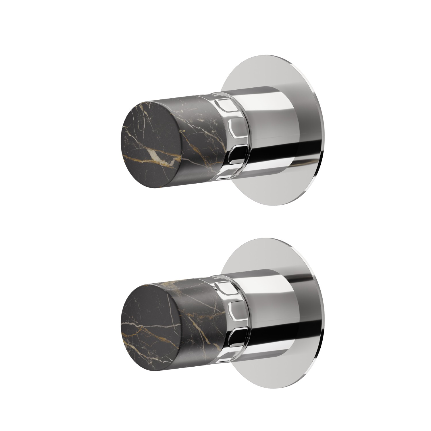 Single lever concealed mixer with 2 ways out mechanical diverter, 1/2” connections.External part - finish Chrome