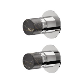Single lever concealed mixer with 2 ways out mechanical diverter, 1/2” connections.External part - finish Chrome