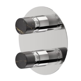 Single lever concealed mixer with 2 ways out mechanical diverter, 1/2” connections.External part - finish Chrome