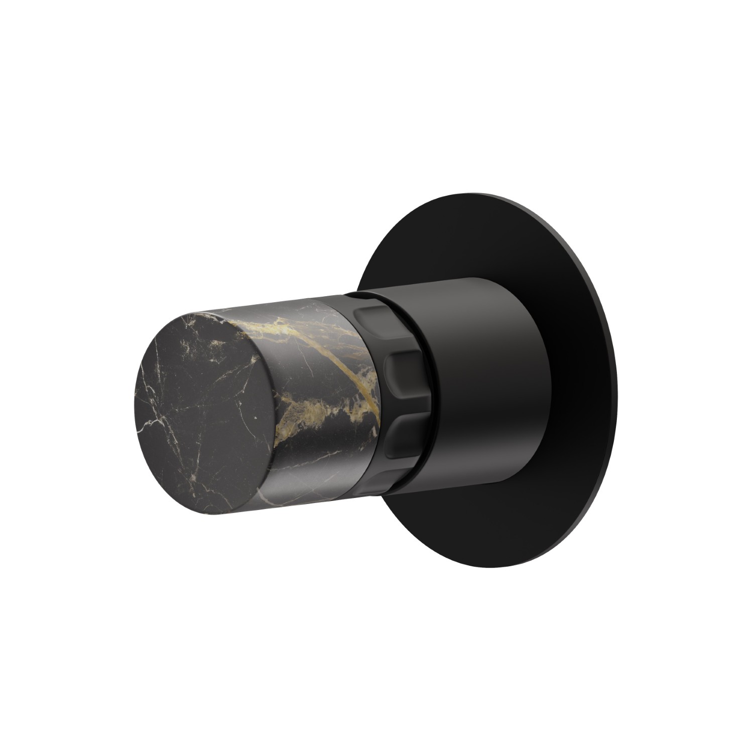 Single lever concealed mixer, to combine with a 3 ways out concealed diverter without stop. External part - finish Matt Black