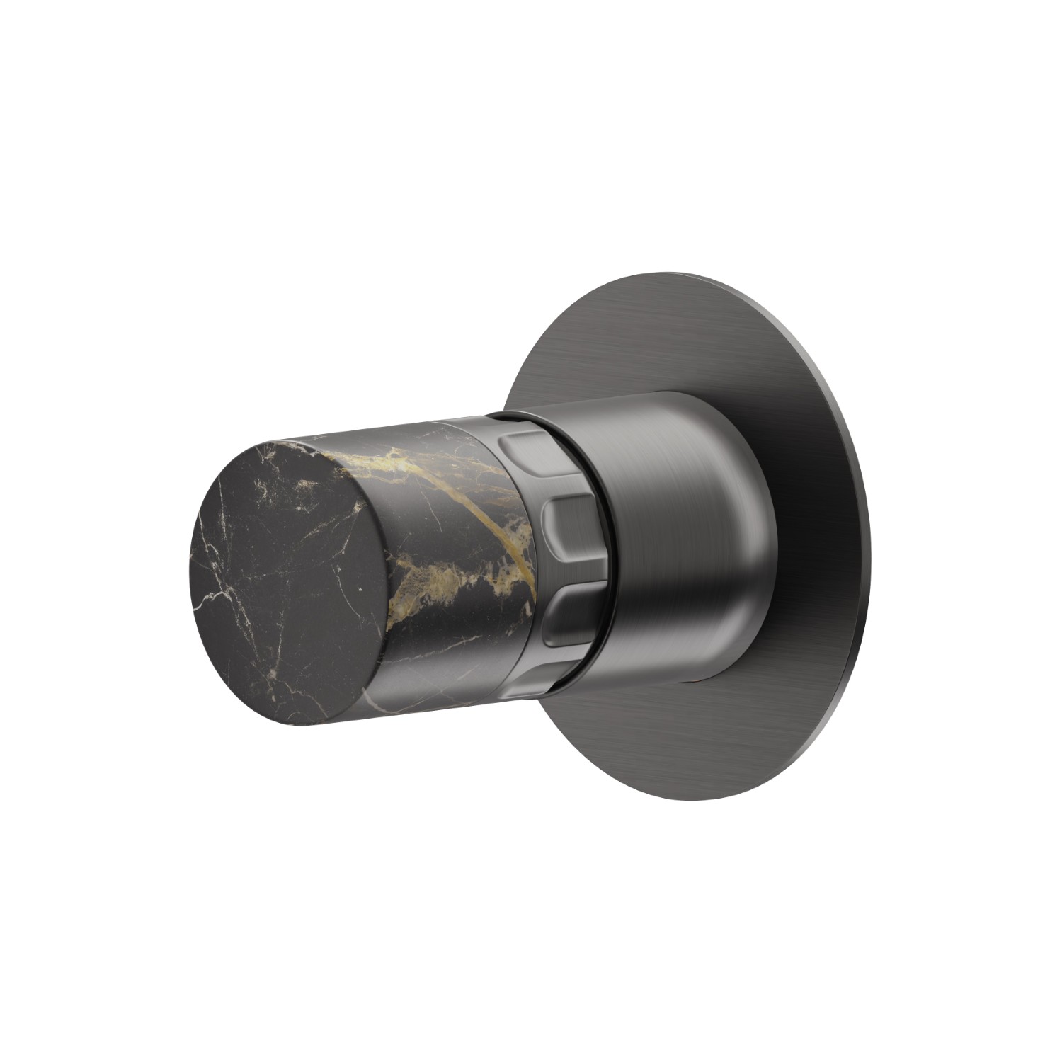 Miscelatore monocomando ad incasso ad una uscita, ingressi ed uscite da 1/2”. Parte esterna - finitura PVD Brushed Gun Metal