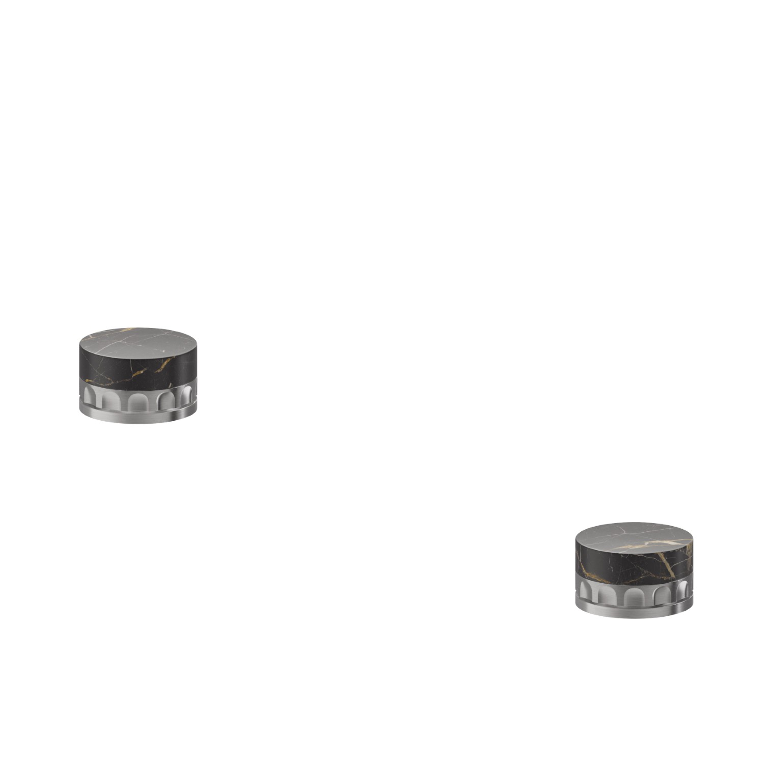 Single hole bidet group - finish PVD Brushed steel