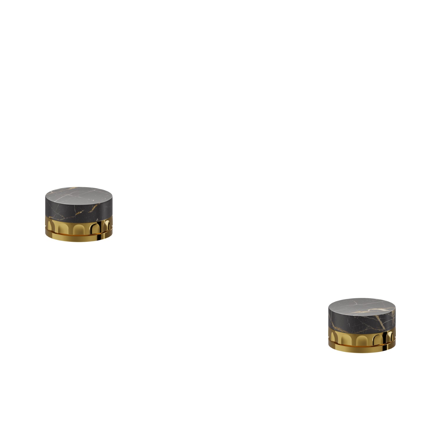 Comandi per bordo vasca - finitura PVD Glossy Gold