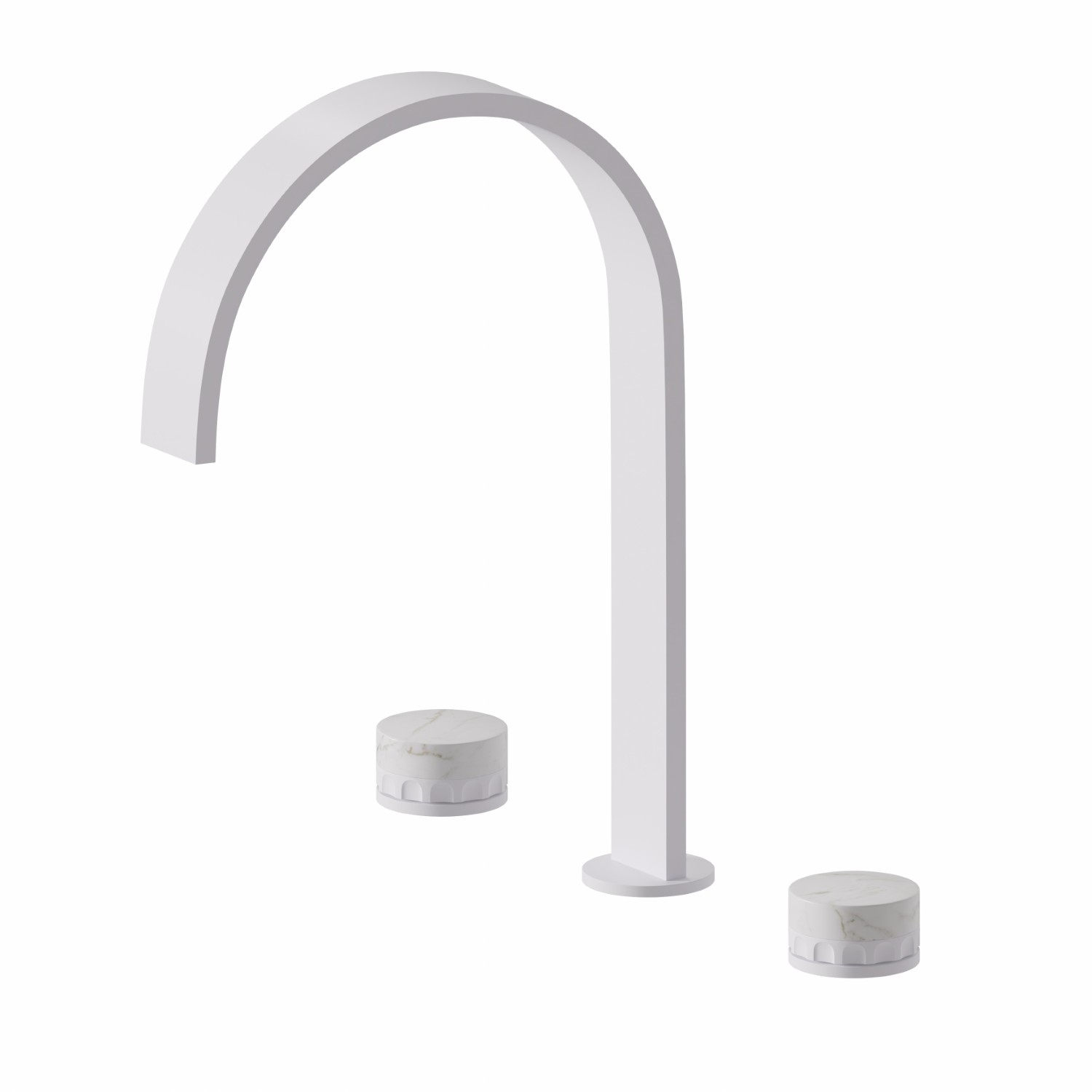 3-hole basin group. 1/2” T piece - finish Matt White