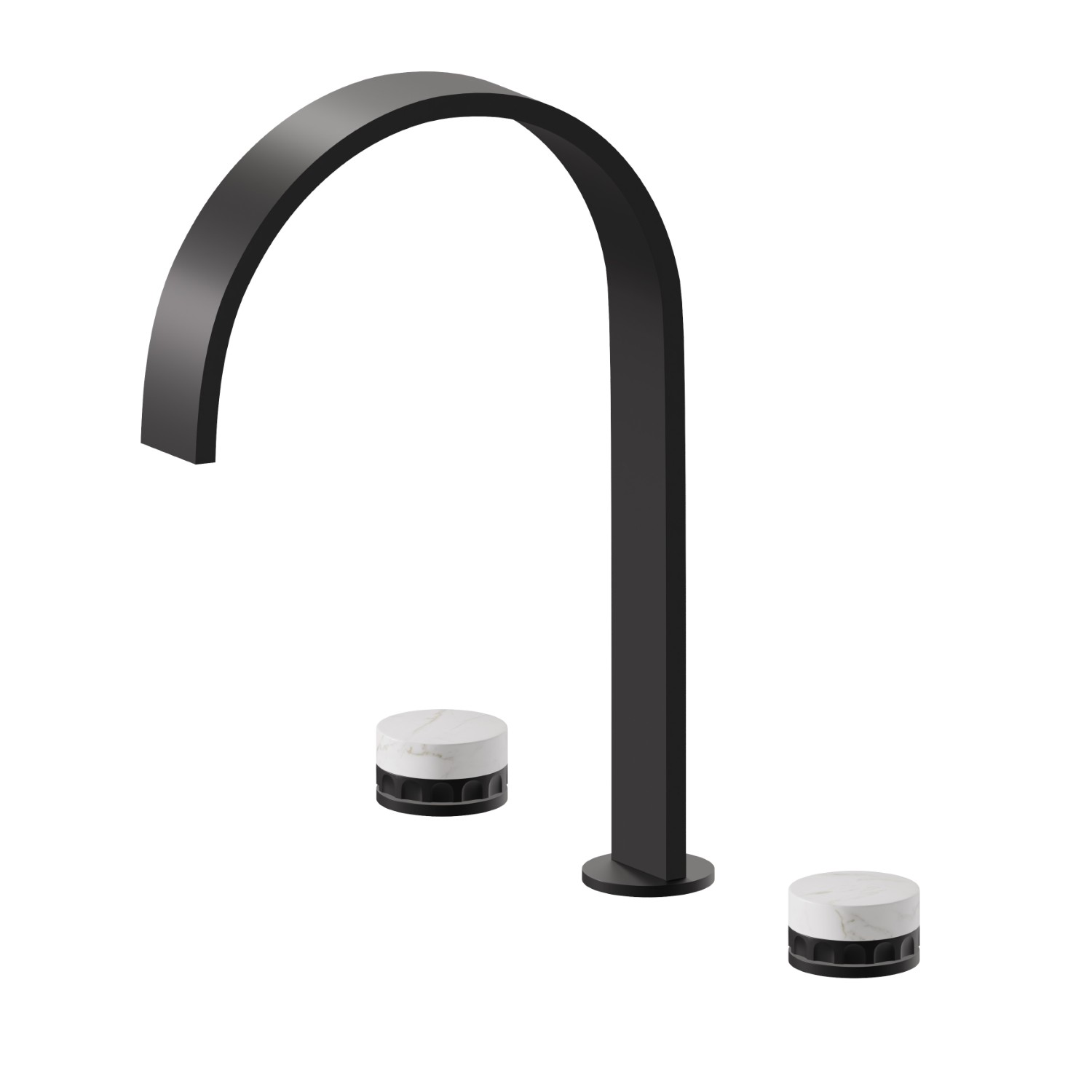 3-hole basin group. 1/2” T piece - finish Matt Black