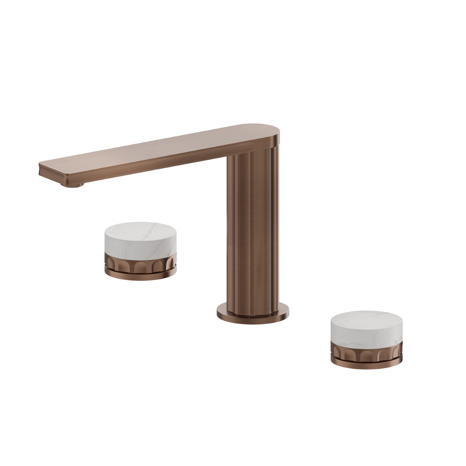 3-hole basin group. 1/2” T piece - finish PVD Brushed Copper Bronze