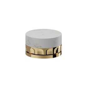 Floor mounted bath group, with mixer, diverter and shower set - finish PVD Glossy Gold