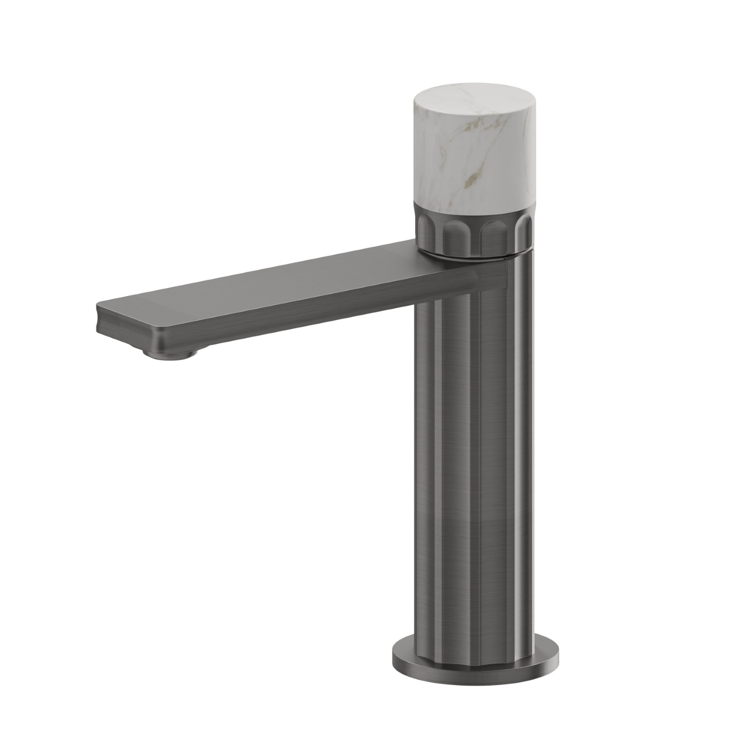 Single lever basin mixer - finish PVD Brushed Gun Metal