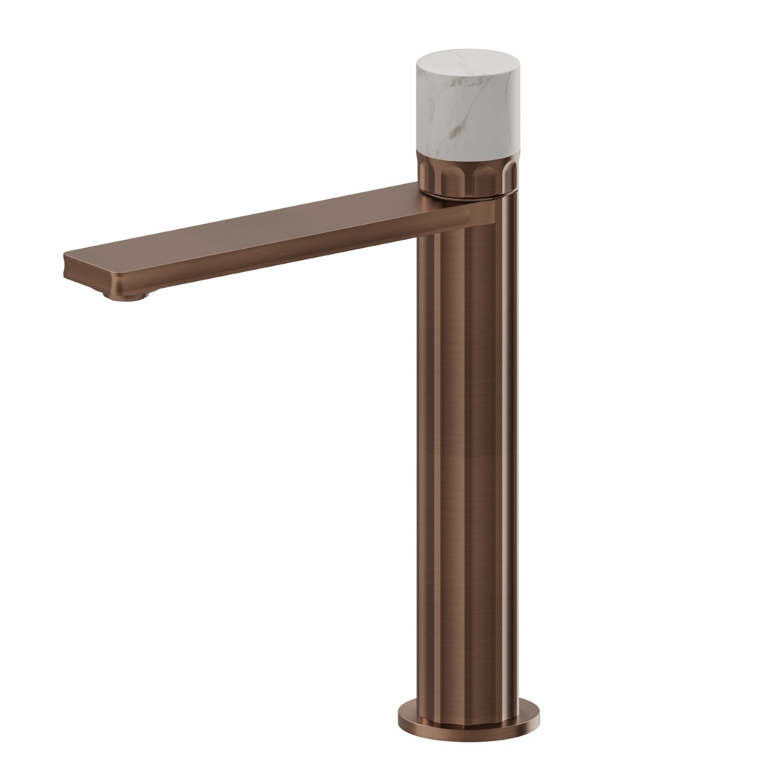 Single lever mixer, medium version for above counter basin - finish PVD Brushed Copper Bronze