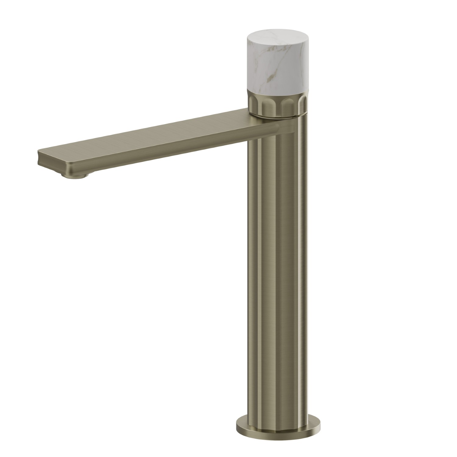 Single lever mixer, medium version for above counter basin - finish PVD Brushed Pale Gold
