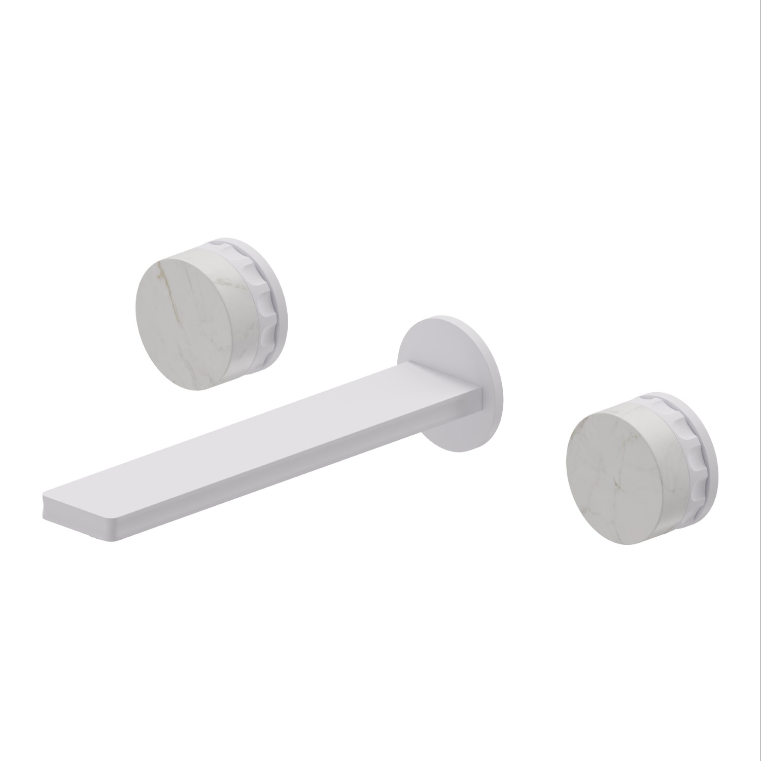 3-hole wall-mounted washbasin group  - finish Matt White