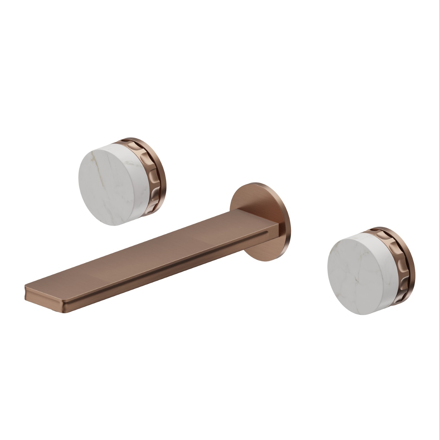 3-hole wall-mounted washbasin group  - finish PVD Brushed Copper Bronze